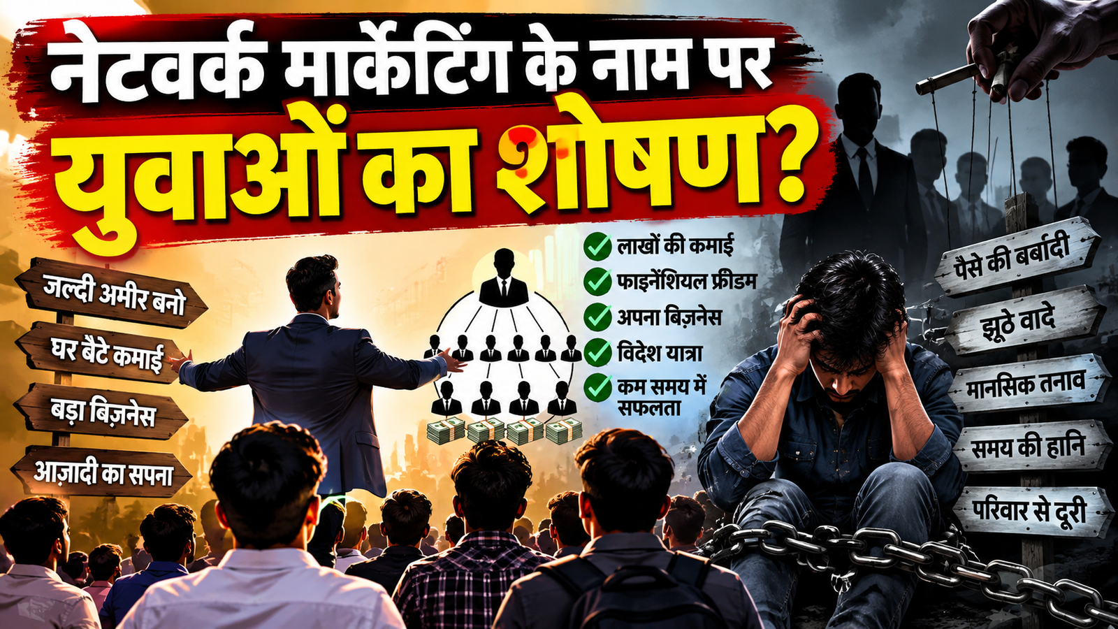 नेटवर्क मार्केटिंग के नाम पर युवाओं का शोषण? बेरोजगार युवाओं को बड़े सपने दिखाकर जाल में फँसाने का आरोप